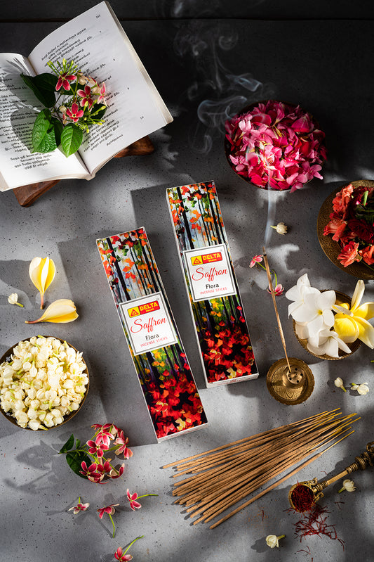 Saffron Flora Incense Sticks